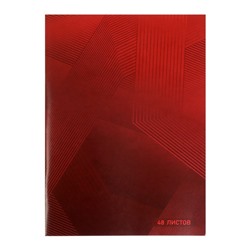 Тетрадь А4, 48 листов в клетку Calligrata "Красная", обложка мелованный картон, блок офсет