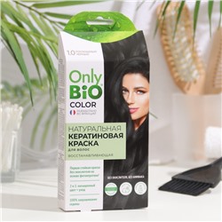 Краска для волос кератиновая Only Bio Color роскошный черный, 50 мл