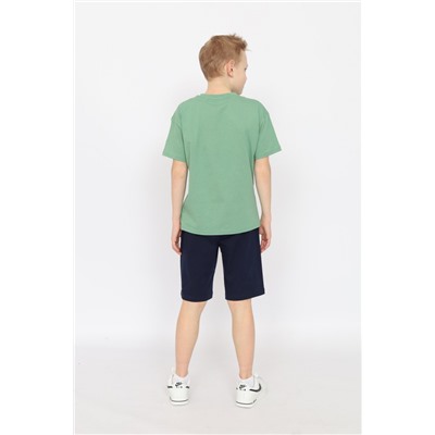 CSJB 90248-37-404 Комплект для мальчика (футболка, шорты),зеленый