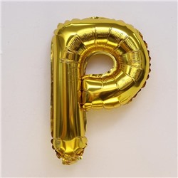 Шар фольгированный 16" «Буква Р», цвет золотой