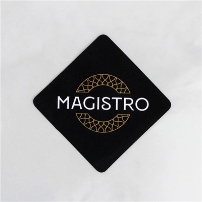 Скалка из мрамора Magistro, 25×2,2 см, цвет чёрный