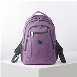 Рюкзак школьный, 2 отдела на молниях, 2 наружных кармана, 2 боковых кармана, цвет розовый