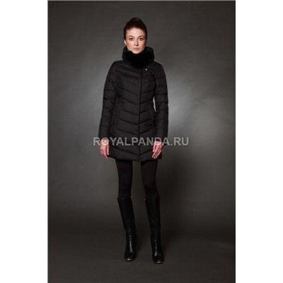 Куртка женская зимняя 7533 черный натуральный мех