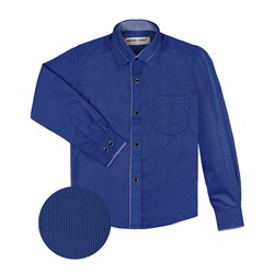 Темно-синяя школьная рубашка в полоску 29911-ПМ21