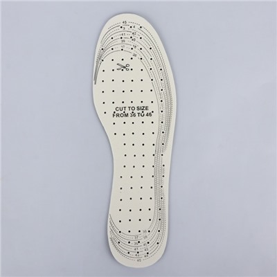 Стельки для обуви, универсальные, дышащие, р-р RU до 46 (р-р Пр-ля до 46), 29 см, пара, цвет белый