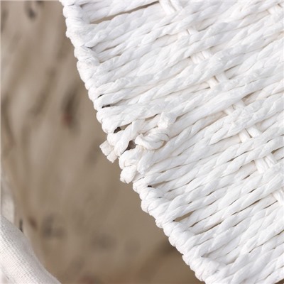 УЦЕНКА Корзина для белья плетёная ручной работы Доляна «Море», 44×44×54 см, цвет белый