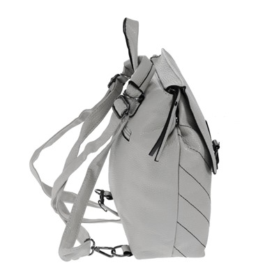 Стильная женская сумка-рюкзак Freedom_walk из эко-кожи жемчужно-серого цвета.