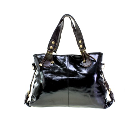 Стильная женская сумочка Loreine из эко-кожи черного цвета.