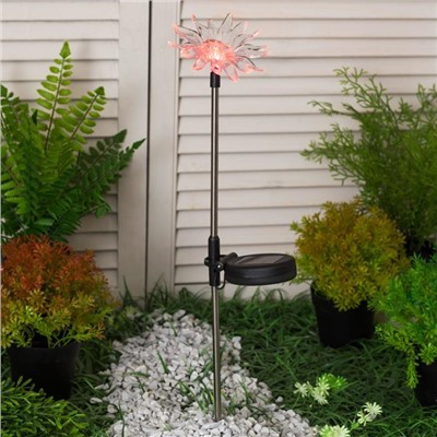 Фонарь садовый на солнечной батарее Smartbuy, 55 см, 1 led, нержавеющая сталь, пластик