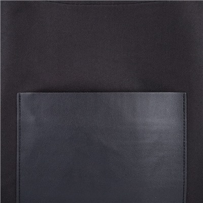 Сумка шоппер с карманом, черный цвет, 40*35см