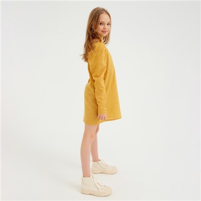 Платье детское MINAKU: Cotton collection цвет горчица, рост 104