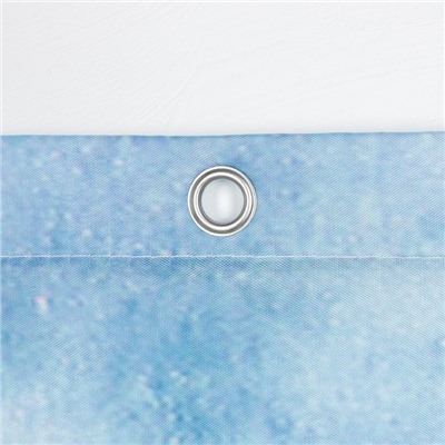 Штора для ванны Доляна Waves, с люверсами, 180×180 см, полиэстер