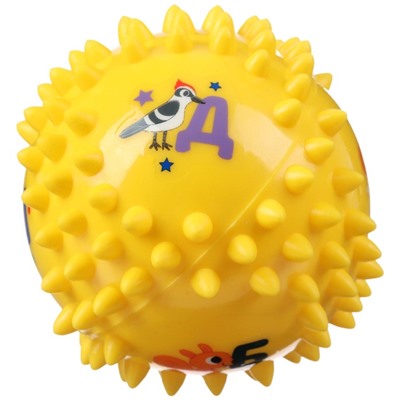 Развивающий тактильный мячик «Малыш»,, с пищалкой, 1 шт, диаметр 9, виды МИКС, Крошка Я