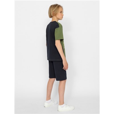 CSJB 90185-35-374 Комплект для мальчика (футболка, шорты),хаки