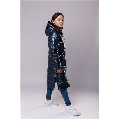 Пальто для девочек » Бонни, цвет 7 - синий метал, Зима