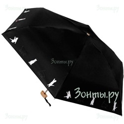 Мини зонт "Коты на чёрном" Rainlab Cat-026 MiniFlat