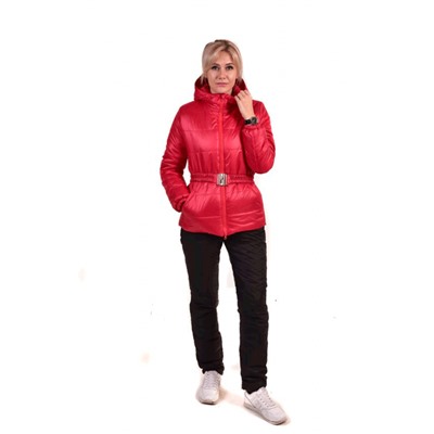Костюм утепленный женский из курточной ткани, цвет -красный