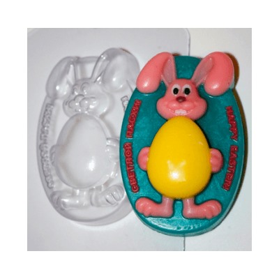 Форма пластиковая (ПСХ) - Кролик с яйцом арт.0418