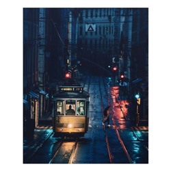 Картина световая "Трамвай" 40*50 см