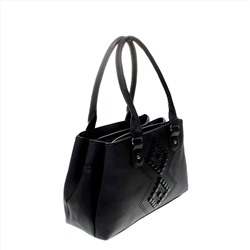 Стильная женская сумочка Paris_Eloste из эко-кожи черного цвета.