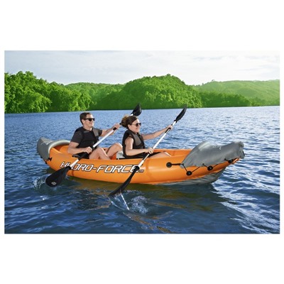 Байдарка Lite-Rapid X2 Kayak, 2 местная, вёсла 218 см, до 160 кг, 321 х 88 х 48 см, 65077 Bestway