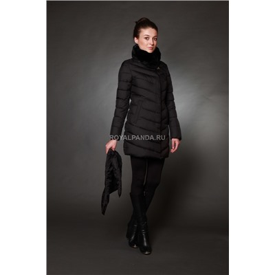 Куртка женская зимняя 7533 черный натуральный мех