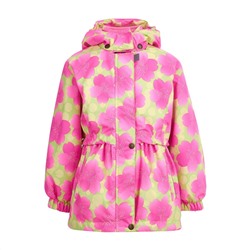 Демисезонная куртка для девочки, VANESSA 810 Розовый с салатовый