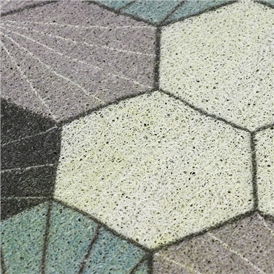 УЦЕНКА Коврик придверный грязезащитный Доляна «Мозаика», 80×120 см, цвет МИКС