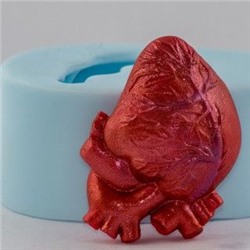 Силиконовая форма для МИНИ-мыла - 2D - Анатомическое сердце