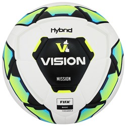 Мяч футбольный VISION Mission, PU, гибридная сшивка, 32 панели, размер 4