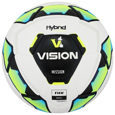 Мяч футбольный VISION Mission, PU, гибридная сшивка, 32 панели, размер 4