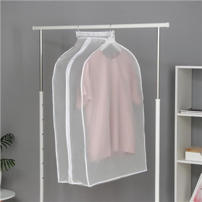 Чехол для одежды плотный Доляна, 60×90×30 см, PEVA, цвет белый