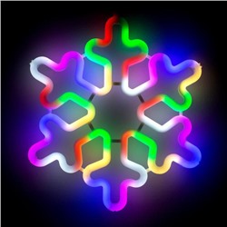 Фигура светодиодная "Снежинка" 30х30х2 см, фиксинг, 220 В, МУЛЬТИ