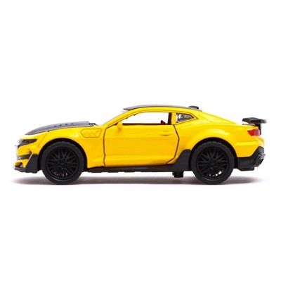 Машина металлическая «Спорт», инерция, открываются двери, багажник, цвет жёлтый