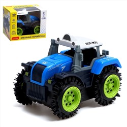 АВТОГРАД Трактор-перёвертыш "Хозяин фермы", работает от батареек, цвет синий