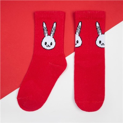 Набор новогодних детских носков KAFTAN «Зайчик» 3 пары, размер 16-18