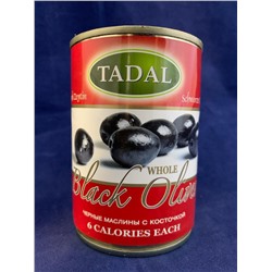 Черные маслины с косточкой TADAL 300гр Ж/Б