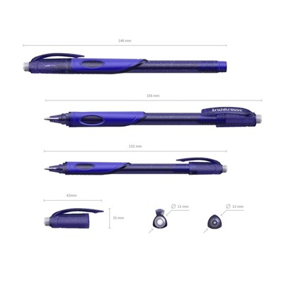 Ручка со стираемыми чернилами гелевая ErichKrause "ErgoLine" Magic, чернила синие