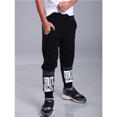 Спортивные брюки мальчик, A-YUGI 5216 черные