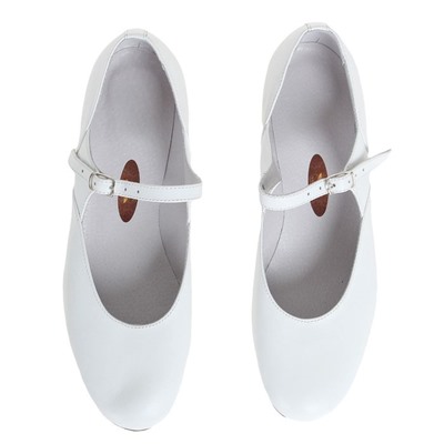 Туфли народные женские, длина по стельке 26 см, цвет белый