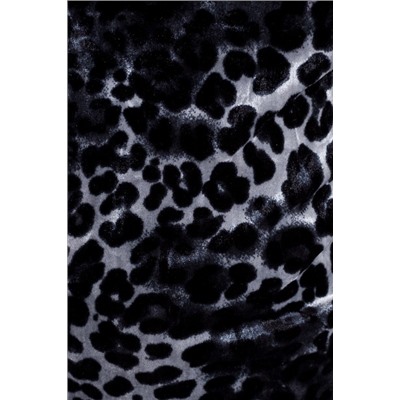 Блуза 456 "Велюр цветной", серый/леопард