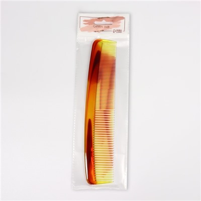 Расчёска комбинированная, 22,5 × 4,5 см, цвет янтарный