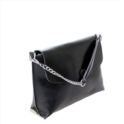 Стильная женская сумочка Florest_Longe из натуральной кожи черного цвета.