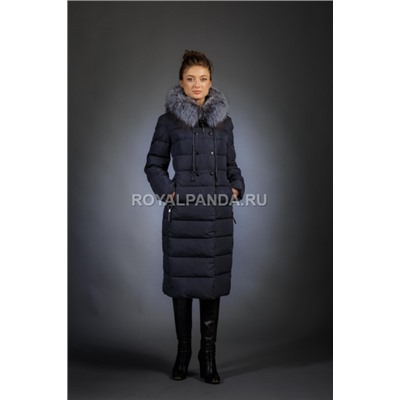 Женская куртка зимняя 851 синий натуральный мех