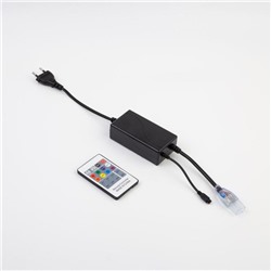 Контроллер Ecola, для RGB ленты 14x7 мм, 220В, 1000 Вт, 4.5 А, IP20, инфракрасный пульт