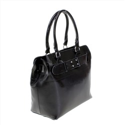 Стильная женская сумочка Pelt_Ferlol из натуральной кожи черного цвета.
