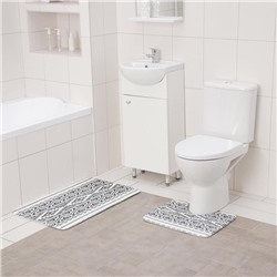 Набор ковриков для ванной и туалета Доляна «Марокканский», 2 шт: 40×50, 50×80 см