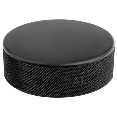 Шайба хоккейная VEGUM, d=75 мм, h=25 мм, официальный стандарт, 163 г, цвет чёрный