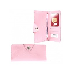 Портмоне женское Premier-Х-67 натуральная кожа 3 отд,  7 карм,  розовый флотер (331)  198901