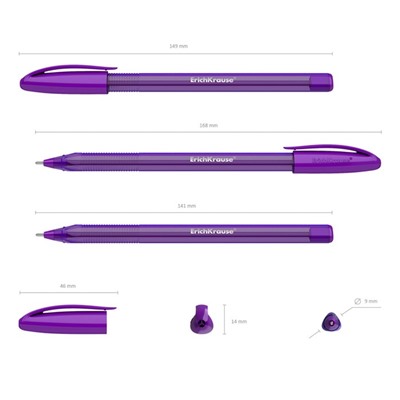 Ручка шариковая ErichKrause U-108 Original Stick, узел 1.0 мм, чернила фиолетовые